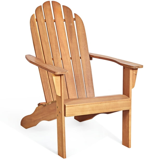 Grigio Lettino Prendisole COSTWAY Adirondack Chair Sedia a Sdraio da Spiaggia Poltrona Giardino